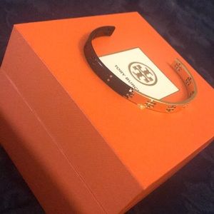 Black and Gold Tory Burch Bangle
